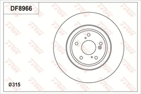 Brake Disc DF8966S - TRW