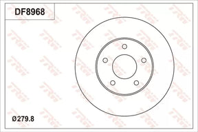 Brake Disc DF8968S - TRW