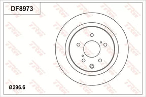 Brake Disc DF8973S - TRW