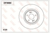 Brake Disc DF8980S - TRW