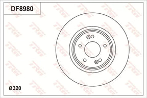 Brake Disc DF8980S - TRW