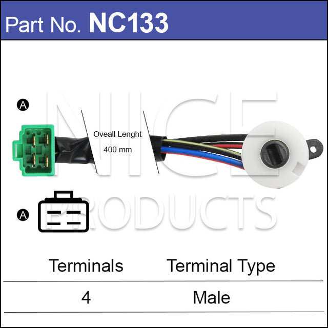 Ignition Switch NC133 - Nice Products | Universal Auto Spares
