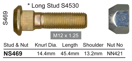 Stud & Nut NS469 - Nice Products | Universal Auto Spares
