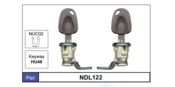 Door Locks pair NDL122 - Nice Products | Universal Auto Spares