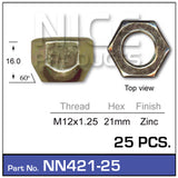 Wheel Nut NN421-25 - Nice Products | Universal Auto Spares