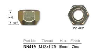 Wheel Nut NN419-100 - Nice Products | Universal Auto Spares