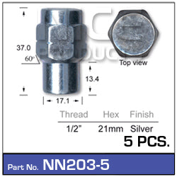 Wheel Nut NN203-5 - Nice Products | Universal Auto Spares
