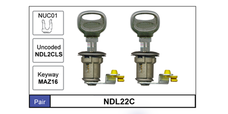 Door Locks pair NDL22C - Nice Products | Universal Auto Spares