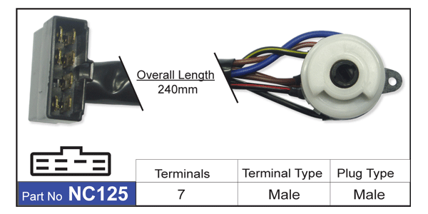 Ignition Switch NC125 - Nice Products | Universal Auto Spares