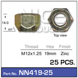 Wheel Nut NN419-25 - Nice Products | Universal Auto Spares