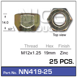 Wheel Nut NN419-25 - Nice Products | Universal Auto Spares