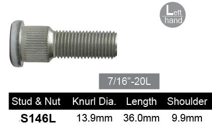 Wheel Stud S146L - Nice Products | Universal Auto Spares