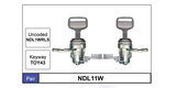 Door Locks pair NDL11W - Nice Products | Universal Auto Spares