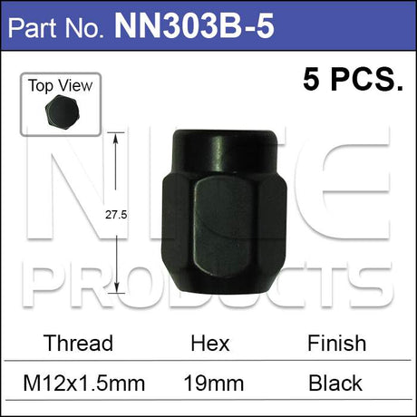 Wheel Nut NN303B-5 - Nice Products | Universal Auto Spares