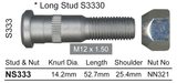 Stud & Nut NS333 - Nice Products | Universal Auto Spares