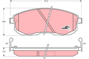 Brake Pad Set, Disc Brake GDB1003DT - TRW