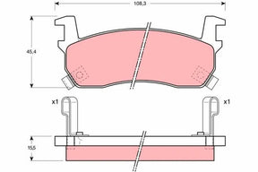 Brake Pad Set, Disc Brake GDB1004 - TRW