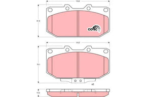 Brake Pad Set, Disc Brake GDB1006 - TRW