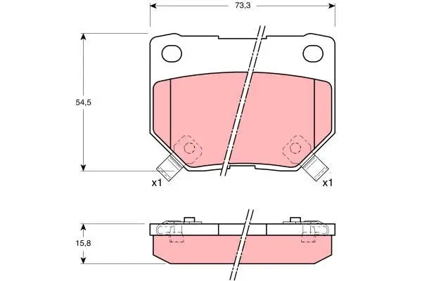 Brake Pad Set, Disc Brake GDB1007DT - TRW