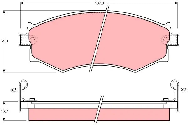 Brake Pad Set, Disc Brake GDB1008 - TRW