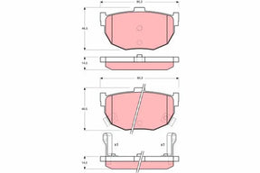 Brake Pad Set, Disc Brake GDB1010 - TRW