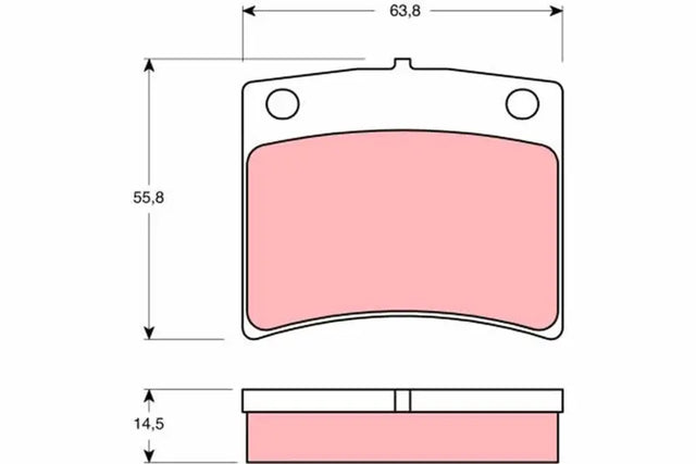 Brake Pad Set, Disc Brake GDB1011 - TRW