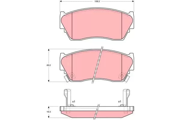 Brake Pad Set, Disc Brake GDB1012 - TRW