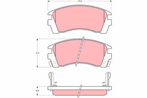 Brake Pad Set, Disc Brake GDB101 - TRW