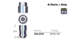 Lock Nuts (set of 4) S4LOCK - Nice Products | Universal Auto Spares