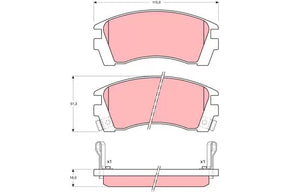 Brake Pad Set, Disc Brake GDB1013 - TRW