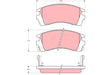 Brake Pad Set, Disc Brake GDB1013DT - TRW