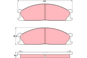 Brake Pad Set, Disc Brake GDB1017 - TRW