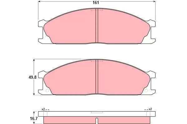 Brake Pad Set, Disc Brake GDB1017UT - TRW