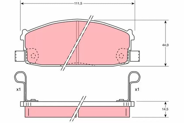 Brake Pad Set, Disc Brake GDB102 - TRW