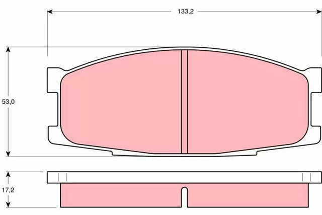 Brake Pad Set, Disc Brake MCH121H1 - TRW