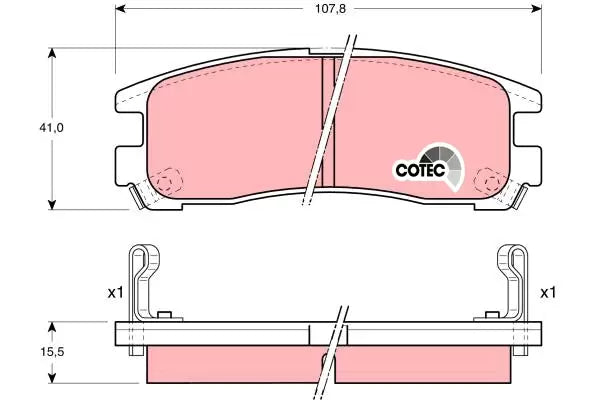 Brake Pad Set, Disc Brake GDB1023DT - TRW