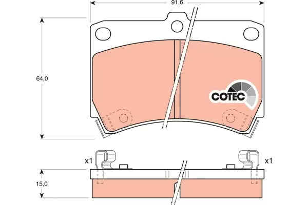 Brake Pad Set, Disc Brake GDB1024 - TRW