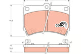 Brake Pad Set, Disc Brake GDB1024DT - TRW - Brake Pads - TRW