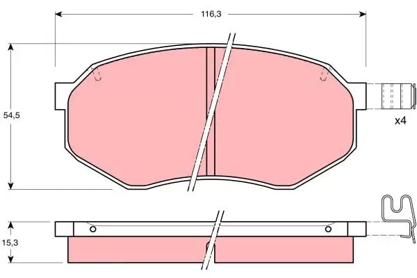 Brake Pad Set, Disc Brake GDB1026 - TRW