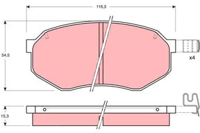 Brake Pad Set, Disc Brake GDB1026 - TRW