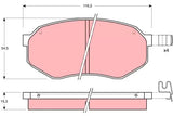 Brake Pad Set, Disc Brake GDB1026DT - TRW