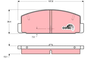 Brake Pad Set, Disc Brake GDB1027DT - TRW