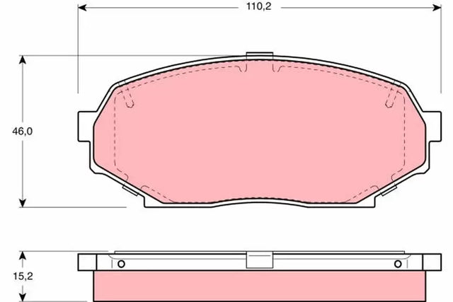 Brake Pad Set, Disc Brake GDB1028 - TRW