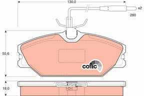 Brake Pad Set, Disc Brake GDB1030 - TRW