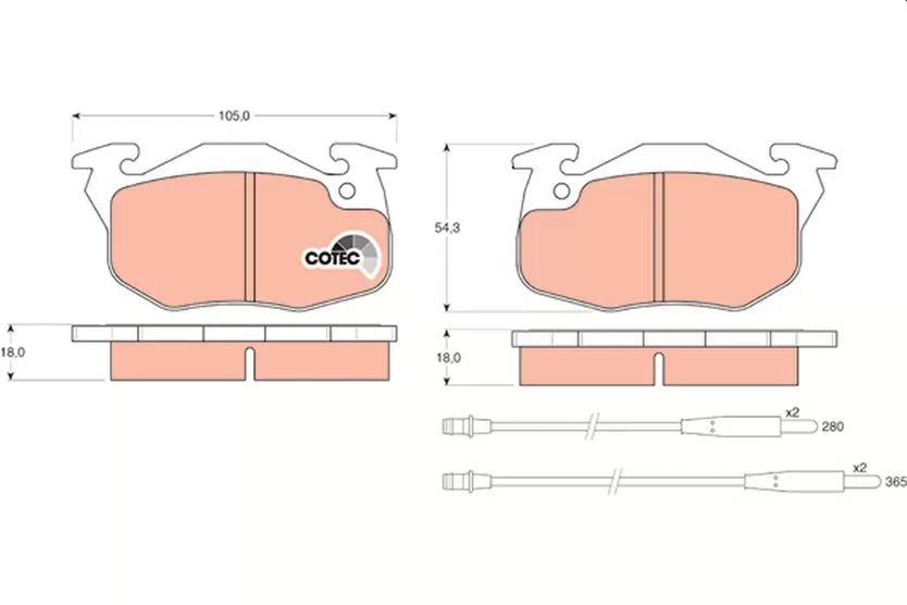 Brake Pad Set, Disc Brake GDB1033 - TRW