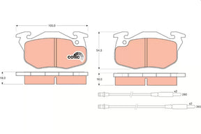 Brake Pad Set, Disc Brake GDB1033 - TRW