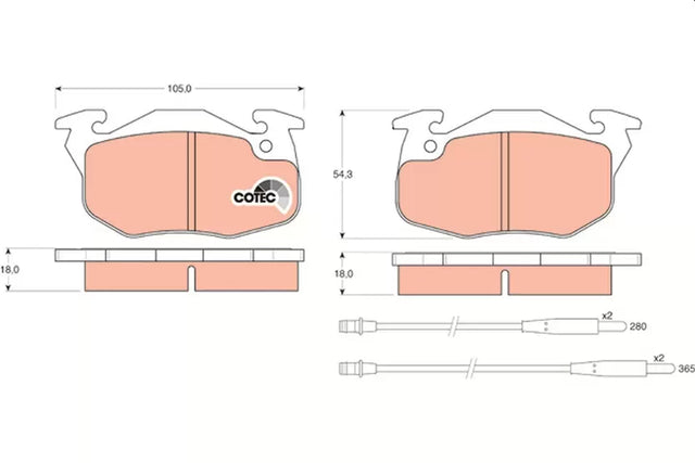 Brake Pad Set, Disc Brake GDB1033 - TRW