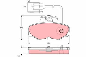 Brake Pad Set, Disc Brake GDB1035 - TRW
