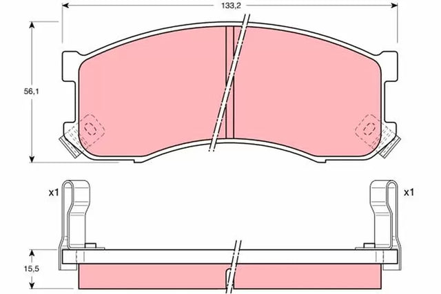Brake Pad Set, Disc Brake GDB1037 - TRW