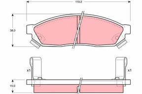Brake Pad Set, Disc Brake GDB1038 - TRW